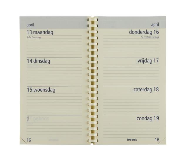 Agenda 2027 Brepols Optivision Pocket Palermo 7dagen/2pagina's zwart