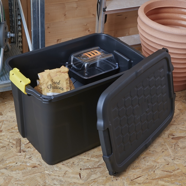 Opbergbox Bankers Box 60L met handgrepen robuust zwart