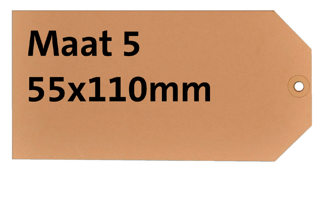 Label tags HF2 carton Nr5 200gr. 55x110mm 1000 pcs.