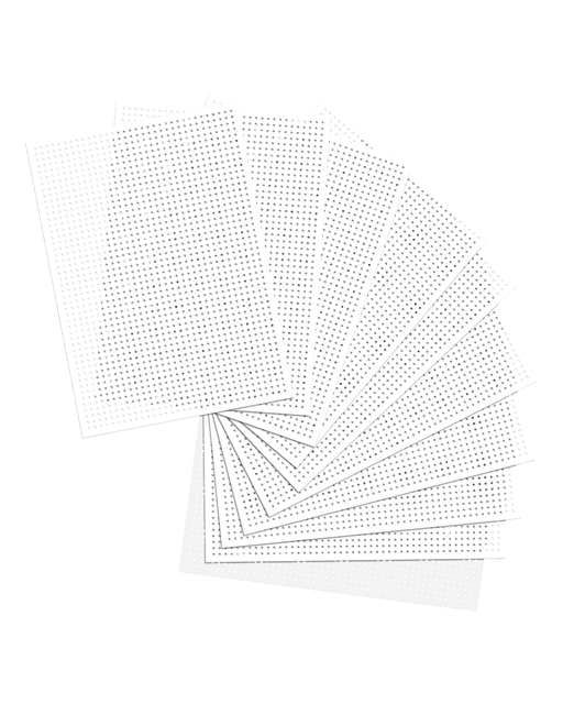 Borduurkaarten Folia 17.5 x x24.5cm 300gr 40 vel wit