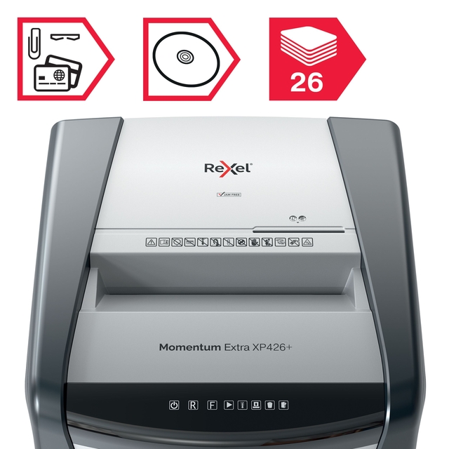 Papiervernietiger Rexel Momentum Extra XP426+ snippers 4x30mm