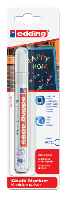 edding 4095 chalk marker blister of 1 white