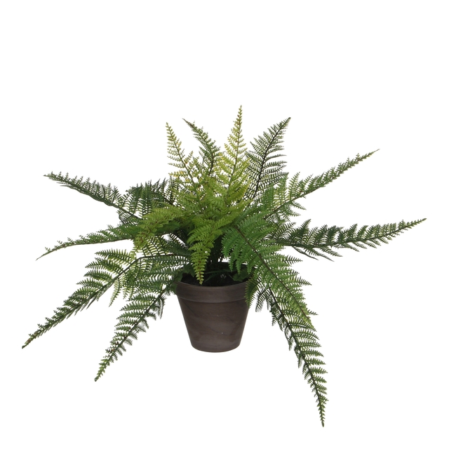 Kunstplant Mica varen groen in pot Stan grijs Ø50 38c