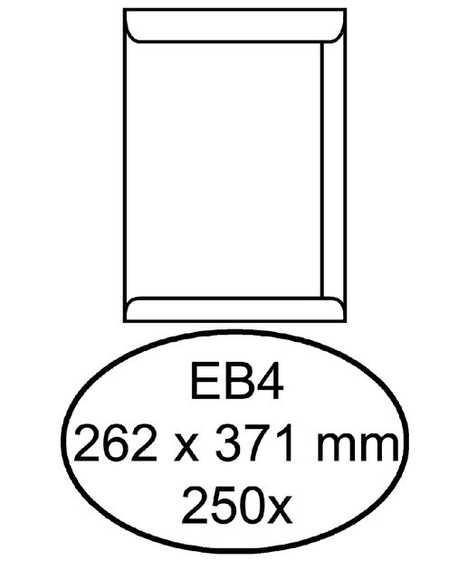 Pocket EB4 gum white 120gsm FSC