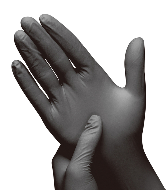 Handschoen Hynex L nitril zwart pak à 100 stuk