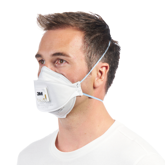 Stofmasker 3M Aura voor schuren 9322 FFP2 met ventiel 10 stuks