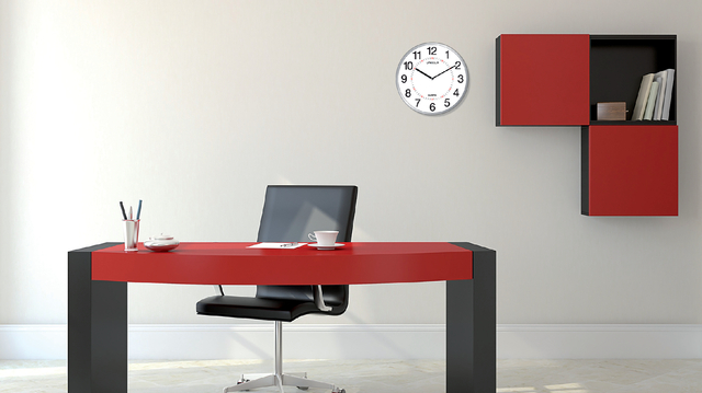Wall clock Unilux Aria Ø 28.5cm silver-grey/whit