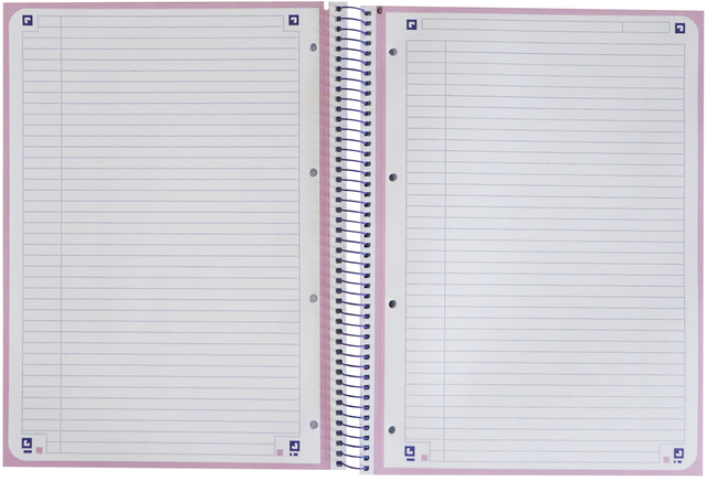Notitieboek Oxford Touch Europeanbook A4+ 4-gaats lijn 160 pagina's pastel paars