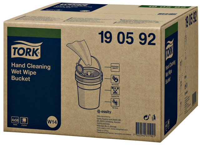 Cleaning wipes Tork Hand Cleaning W14 perfume-free white 190592