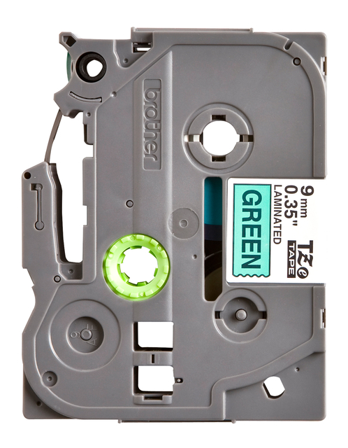 Labeltape Brother P-touch TZe-721 standaard 9mm zwart op groen