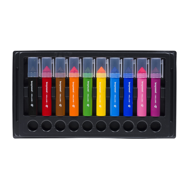 Viltstift Bruynzeel Kids mega point blister à 10 stuks assort