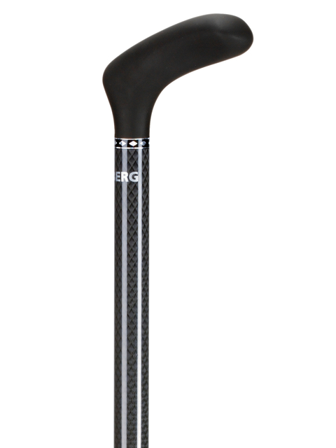 Wandelstok Able2 opvouwbaar carbon soft handvat zwart