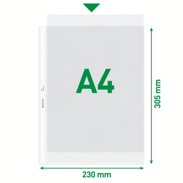 Showtas Leitz Premium standaard 11-gaats copy safe 0.085mm PP A4 transparant 100 stuks