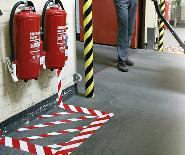 tesa Signal Universal warning - marking tape, 66m:50mm, red-white