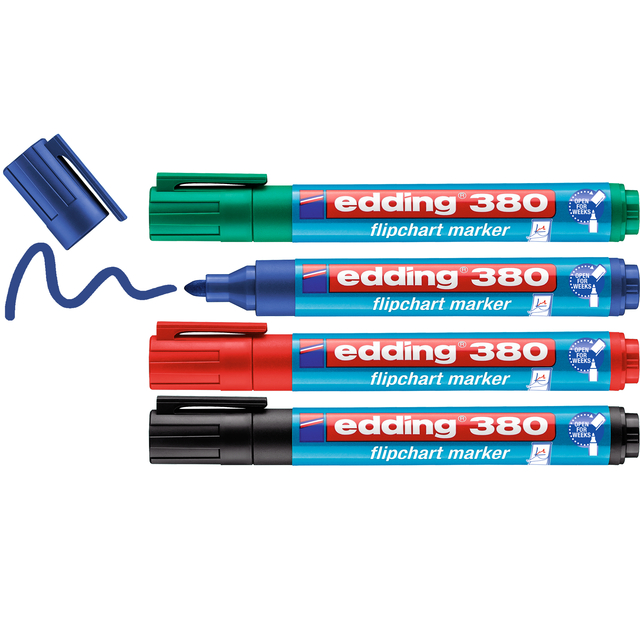 edding 380 flipchart marker set of 4 assorted