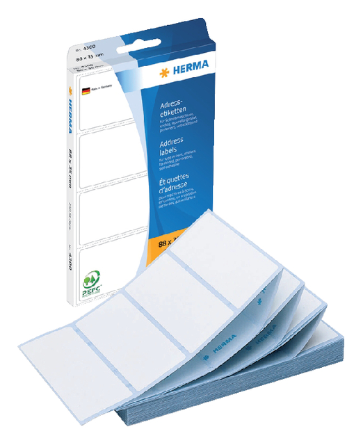 Address labels continous fanfolded 88x35  250 pcs.