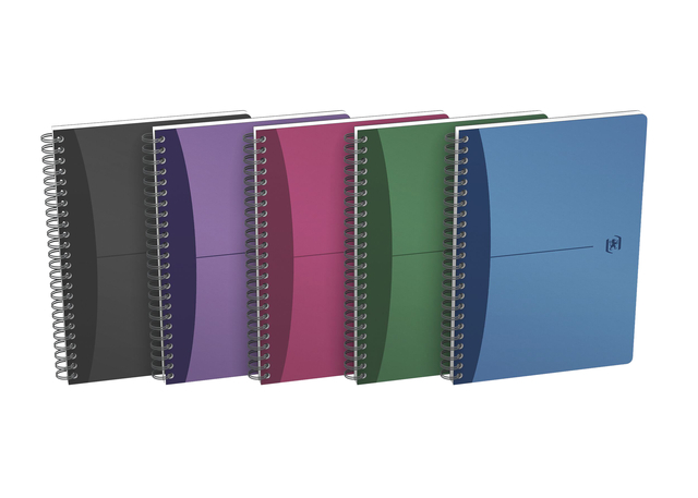OXFORD Office Urban Mix A5 Polypropylene Twin-wire Notebook 5mm Squares 180 Pages Assorted Colours SCRIBZEE® Compatibl