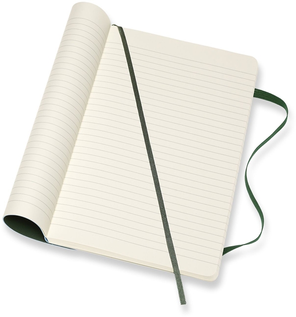 Notitieboek Moleskine large 130x210mm lijn soft cover myrtle green