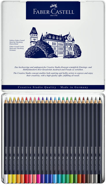 Kleurpotloden Faber-Castell Goldfaber assorti blik à 24 stuk