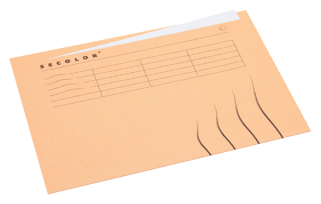 Folding folder Secolor with tab border A4 100% recycled cardboard 250 gr Beige