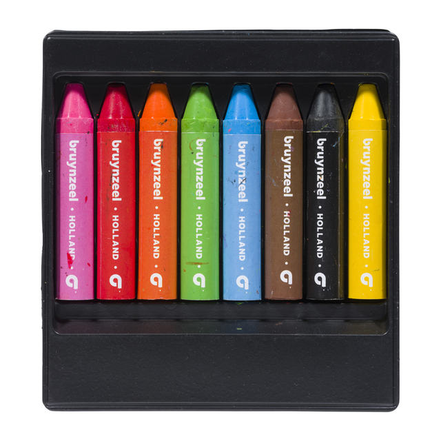 Waskrijt Bruynzeel Kids set à 8 stuks assort