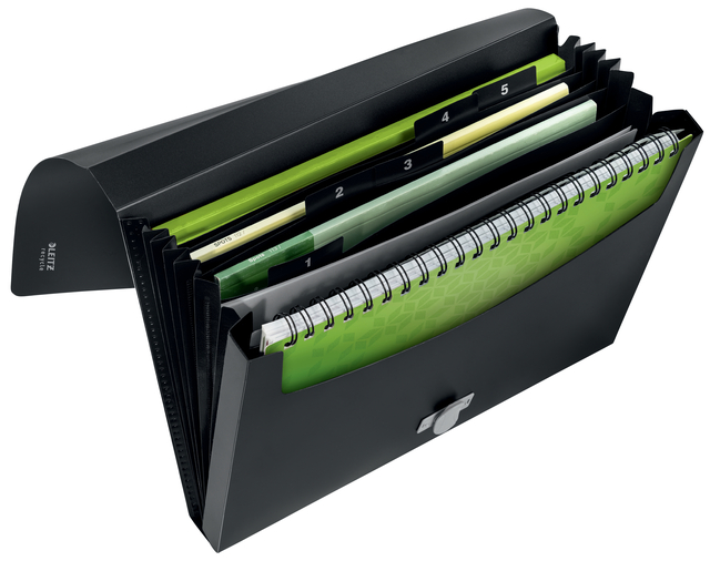 Expanding Concertina File Leitz Recycle A4, CO2 neutral black