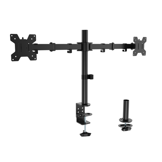 Monitorarm Quantore 2 schermen 17-27 inch zwart