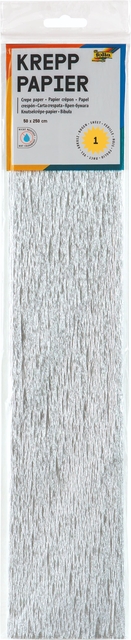 Crêpepapier Folia 250x50cm nr9126 zilve