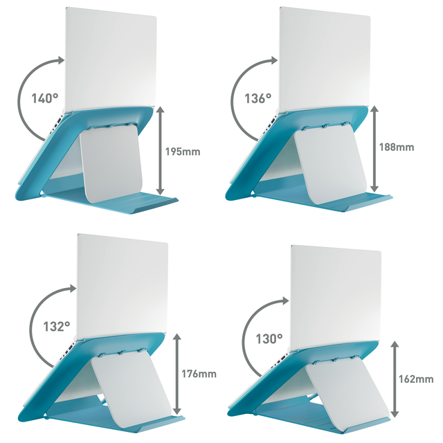 Laptopstandaard Leitz Ergo Cosy verstelbaar recyled blauw
