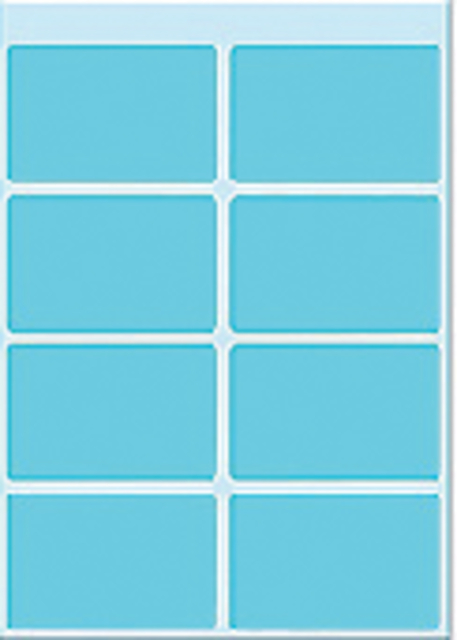 Multi-purpose labels, 25 x 40 mm, blue, permanent adhesion, for hand lettering