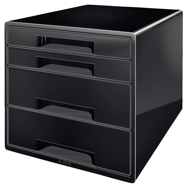 Drawer Cabinet Leitz Wow CUBE A4 maxi 4 drawers black