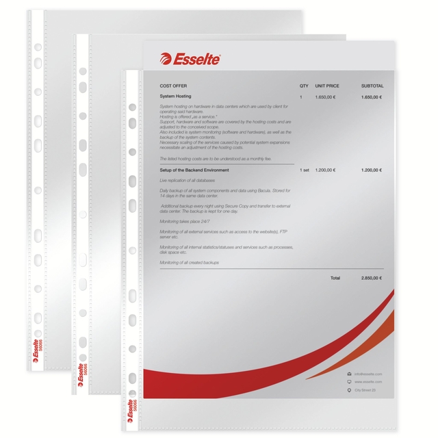 Showtas Esselte copy safe 0.06mm PP A4 glashelder 100 stuks