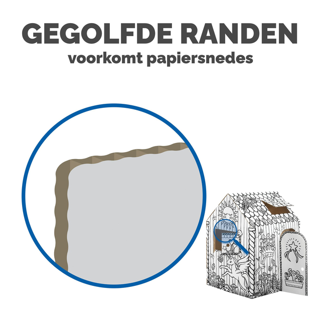 Kartonnen speelhuis XL Eenhoorn Bankers Box Play inkleurbaar