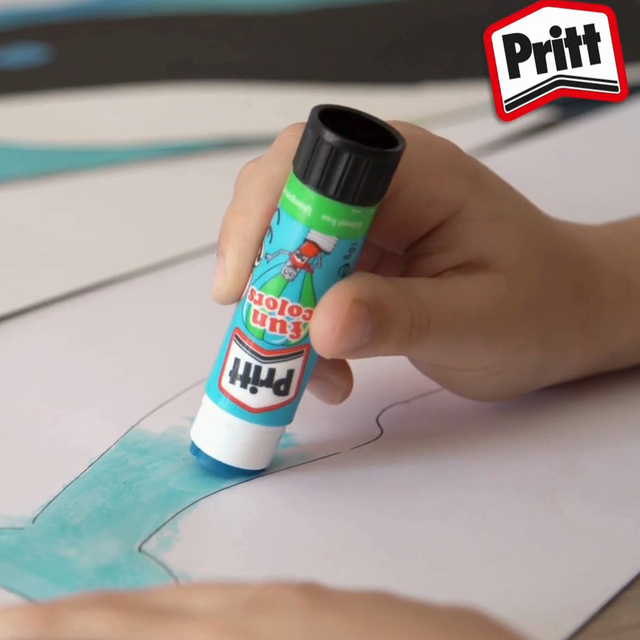 Glue stick Pritt Stick 10gr FUN Colors 1 blister of 4 pieces