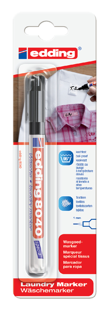 edding 8040 laundry marker blister of 1 black