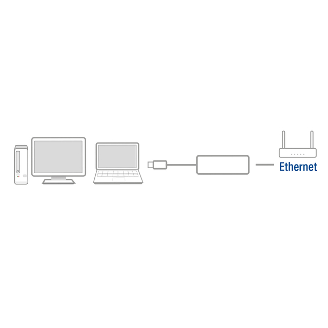 Adapter ACT USB-C naar Gigabit Ethernet