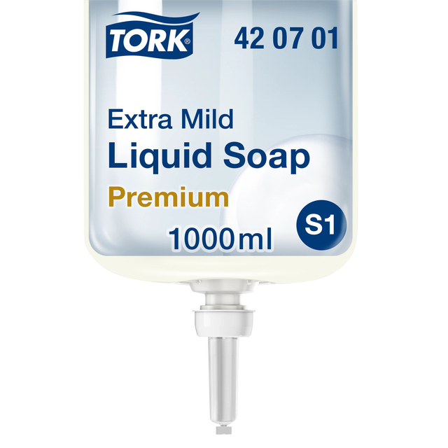 Hand soap Tork S1 liquid mild and unscented 1000ml 420701