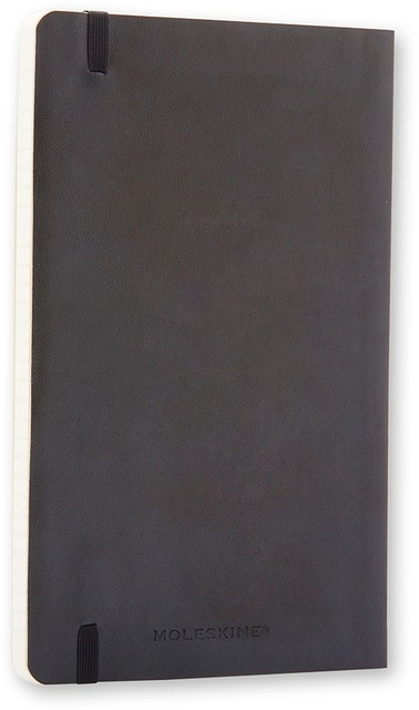 Notitieboek Moleskine large 130x210mm blanco soft cover zwart