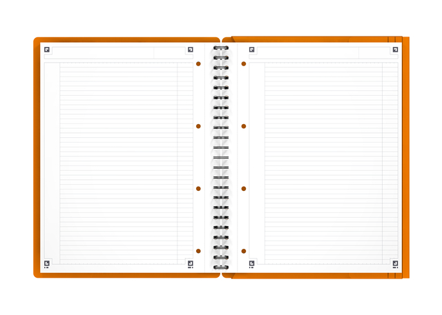 OXFORD International A4+ Polypropylene Twin-wire Meetingbook Narrow Ruled 160 Pages Orange SCRIBZEE® Compatibl