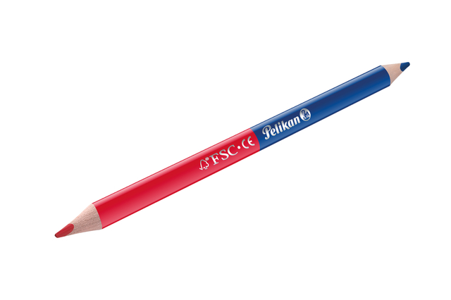 Potlood Pelikan 3mm rood/blauw