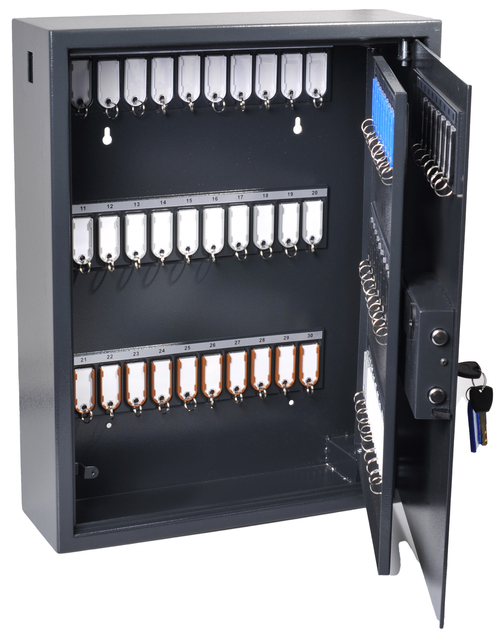 Key cabinet Pavo high security magnetic with fingerprint lock 100 hooks 600x480x150mm