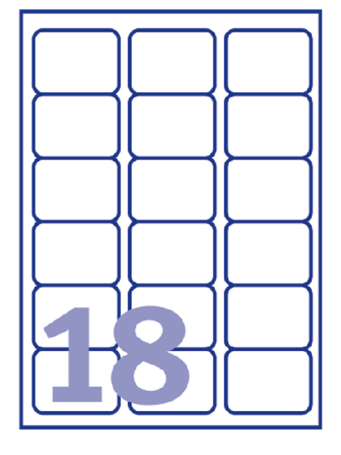 Etiket Avery J8161-10 63.5x46.6mm wit 180 stuks