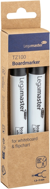 Legamaster TZ100 board marker black 2pcs C&C