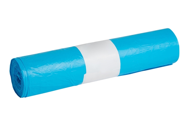Afvalzak Propsac HDPE T23 58x100cm 70L blauw rol à 25 stuk