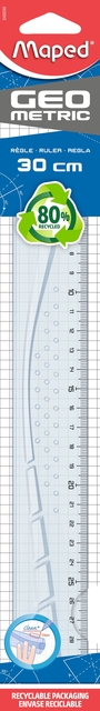 RULER MAPED GEOMETRIC 30CM