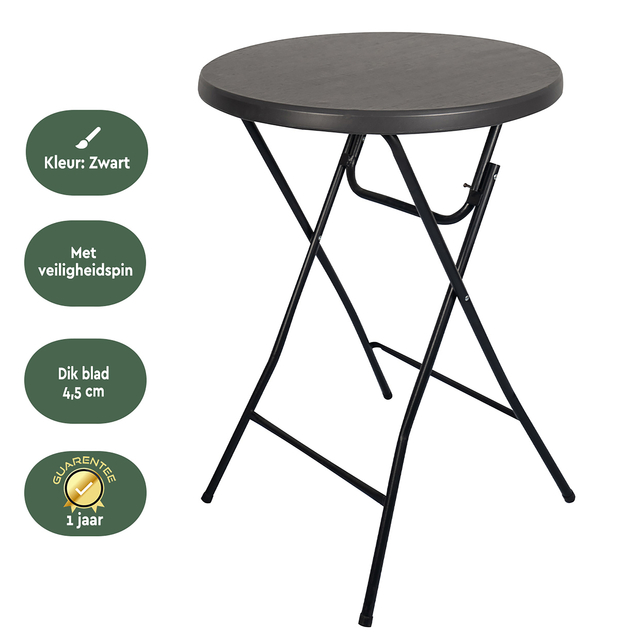 Statafel BRASQ 80cm BT100 zwart