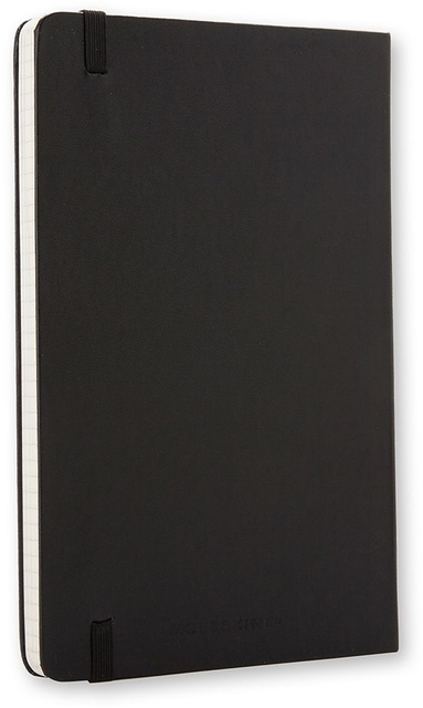 Notitieboek Moleskine pocket 90x140mm ruit 5x5mm soft cover zwart