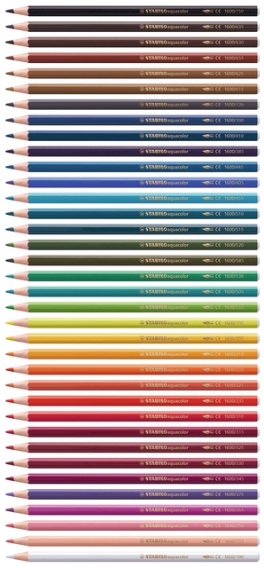 Kleurpotloden STABILO 1624 aquacolor Arty assorti etui à 24 stuks