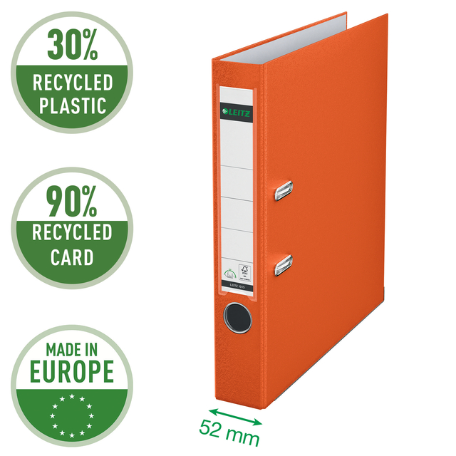 Lever arch file Leitz  52mm PP A4 orange