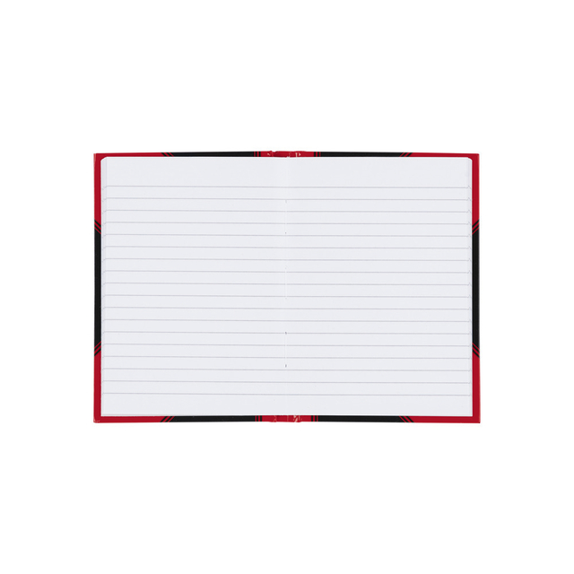 Landré A6 china hard cover exercise book, ruled, 192 pages, black/re